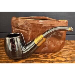 Vintage Rubens Original Planter Tobacciana Cigar Pouch & Pipe Japan #791